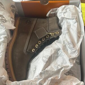 Timberland Dark Brown Leather Ankle Boots